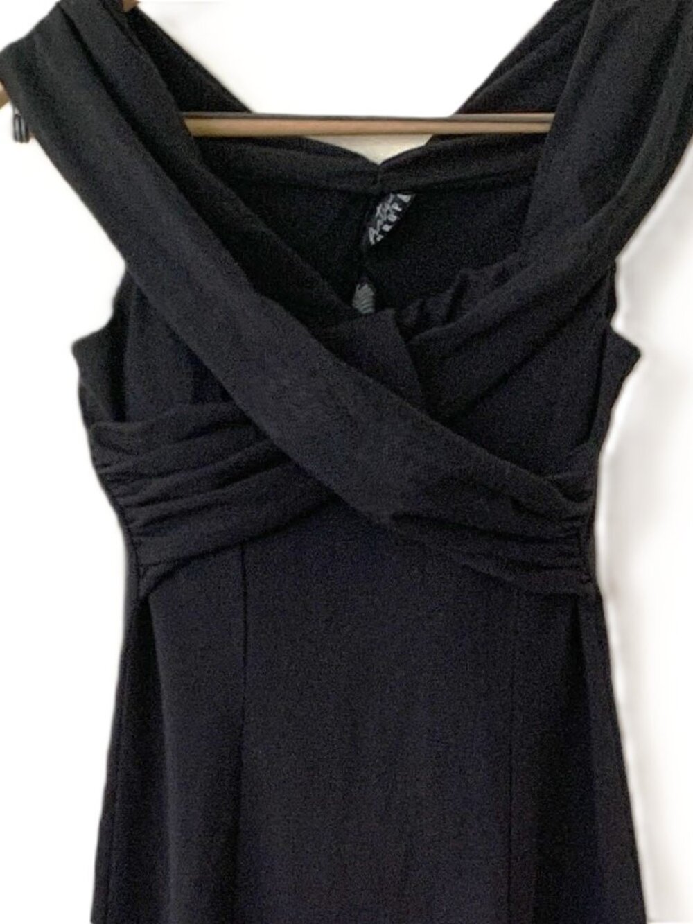 Boutique Europa Black Maxi Dress | Sleeveless Crisscross Bodice | Size 4 - Picture 7 of 10